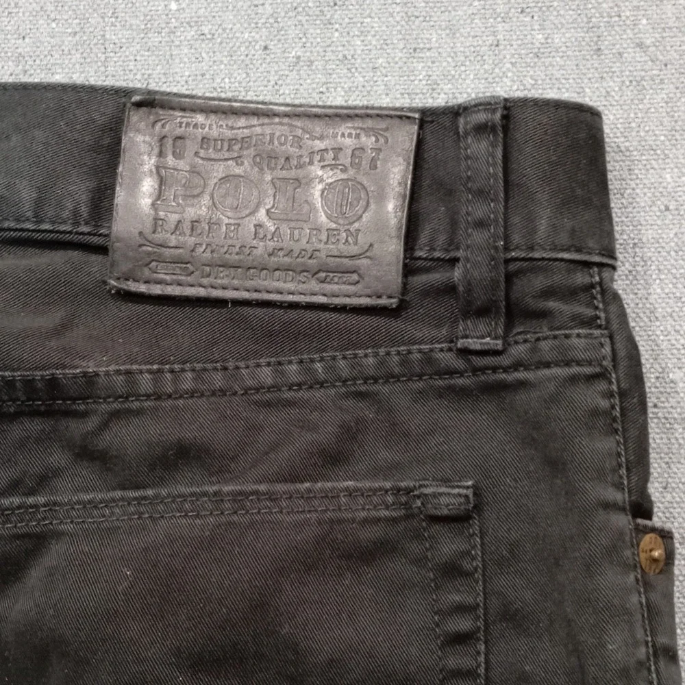 Polo Ralph Lauren Mens Black Cotton Twill 5-Pocket Pants 34x34 RN 41381